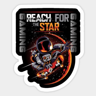 Reach For The Star Gaming Apparel Astronaut Sticker